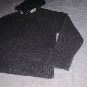 ZARA Knit Wear Winter Collection Fancy Collection Grey Hoodie Sweatshirt Size S